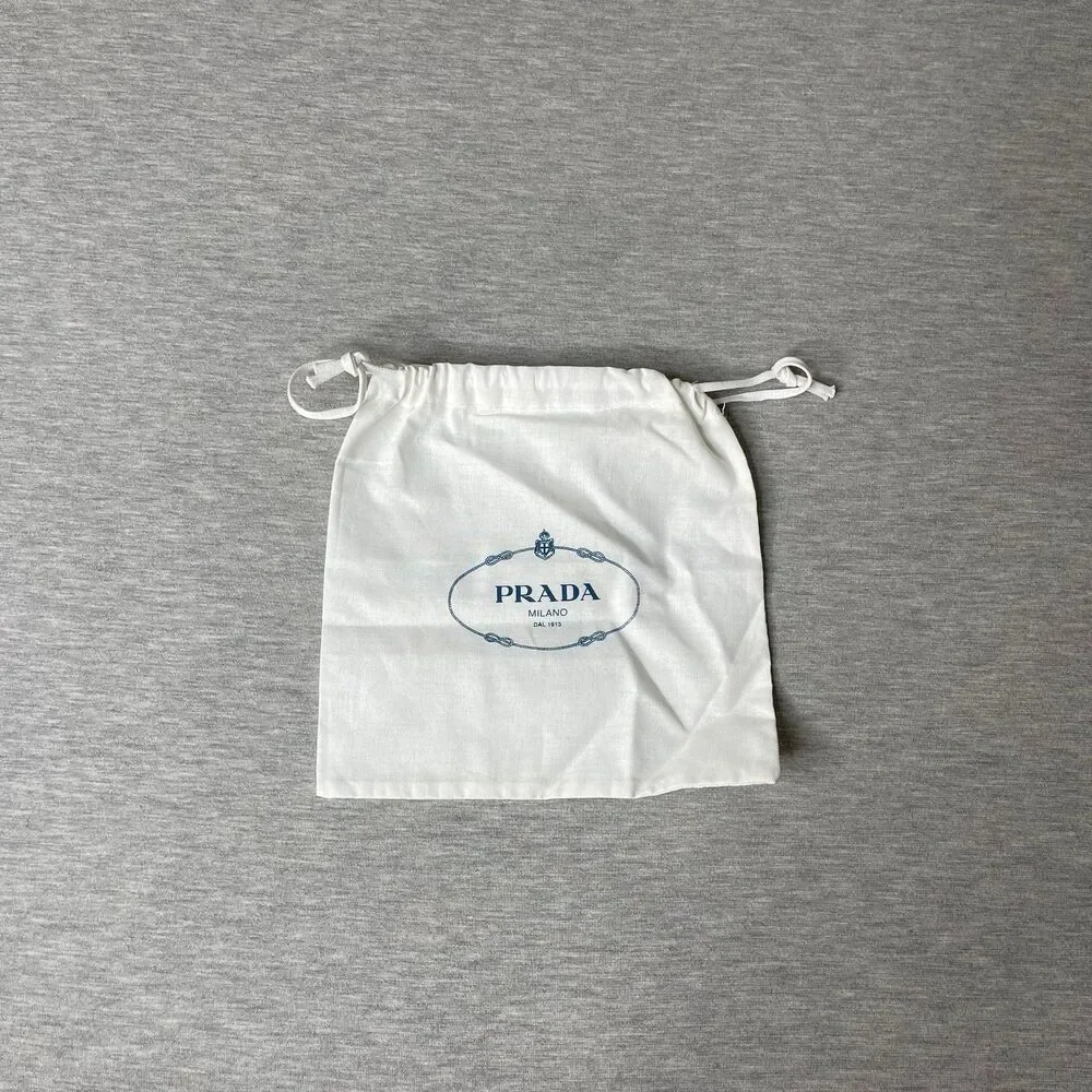 Prada Authentic Drawstring Gift & Dust Pouch Bag H7” x L7”